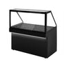 Hot food-disk TORONTO - 1500 mm - sort front - LED-belysning - opvarmet plade