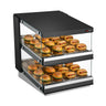 Varmevitrine - 600 mm - 980 W - med 2 hylder - sort