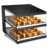 Varmevitrine - 800 mm - 1,16 kW - med 2 hylder - sort