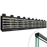 Vægmonteret kølehylde - 1875 mm - med LED-belysning, isolerede glasdøre og 5 hylder