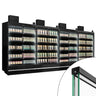 Vægmonteret kølehylde - 1875 mm - med LED-belysning, isolerede glasdøre og 5 hylder