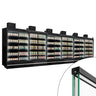 Vægmonteret kølehylde - 1875 mm - med LED-belysning, isolerede glasdøre og 5 hylder