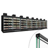Vægmonteret kølehylde - 1875 mm - med LED-belysning, isolerede glasdøre og 5 hylder