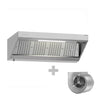 Vægmonteret emfang - 1800x900x450 mm - med motor - med styring, filtre og LED-belysning
