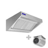Væg emfang 1.2m - med motor, controller, filter og lampe