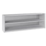 Vægskab i rustfrit stål ECO - 2000x400x650 mm - uden låger (åben front)