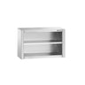 Rustfrit stål Hjørne Vægskab PREMIUM 2000x400 mm - uden Hængslet dør - Højde: 650 mm