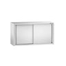 Rustfrit stål Vægskab PREMIUM 1200x400 mm - med Skydedør - Højde: 650 mm