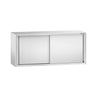 Rustfrit stål Vægskab PREMIUM 1600x400 mm - med Skydedør - Højde: 650 mm