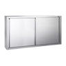 PREMIUM vægskab i rustfrit stål - 1800x400mm - med skydedør - 1000mm højt