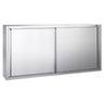 PREMIUM vægskab i rustfrit stål - 2000x400mm - med skydedør - 1000mm højt