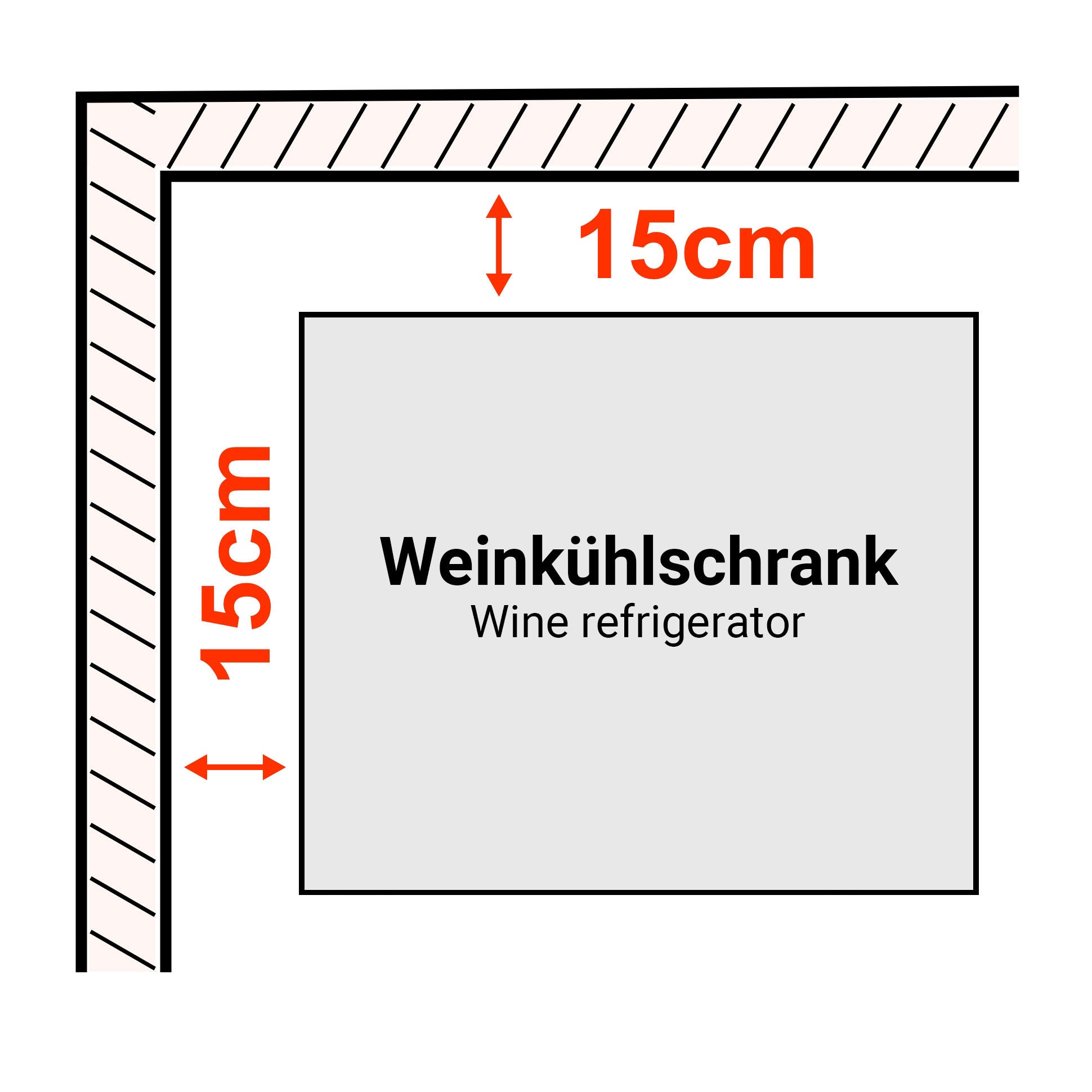 Vinkøleskab - 139 liter - sort / med 2 klimazoner