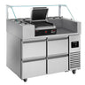 Koldjomfru - 1,21 x 0,7 m - 4 skuffer 1/2 inkl. Klemgrill
