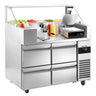 Koldjomfru - 1,21 x 0,7 m - 4 skuffer 1/2 inkl. Klemgrill & Burgerpresser