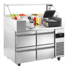Koldjomfru - 1,21 x 0,7 m - 4 skuffer 1/2 inkl. Klemgrill & hamburger presser