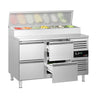 Koldjomfru / Sandwichbord PREMIUM - 1360mm - 7x GN 1/3 - 4 Suffer