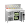 Saladette PREMIUM - 1360x700 mm - 2 glasdøre - til 7x GN 1/3 GN-kantiner