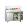 Saladette ECO - 1360x700 mm - 2 døre - til 7x GN 1/3 GN-kantiner