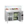 Saladette PREMIUM - 1360x700 mm - 2 glasdøre - til 7x GN 1/3