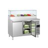 Saladette PREMIUM - 1360x700 mm - 2 døre - til 7x GN 1/3 GN-kantiner