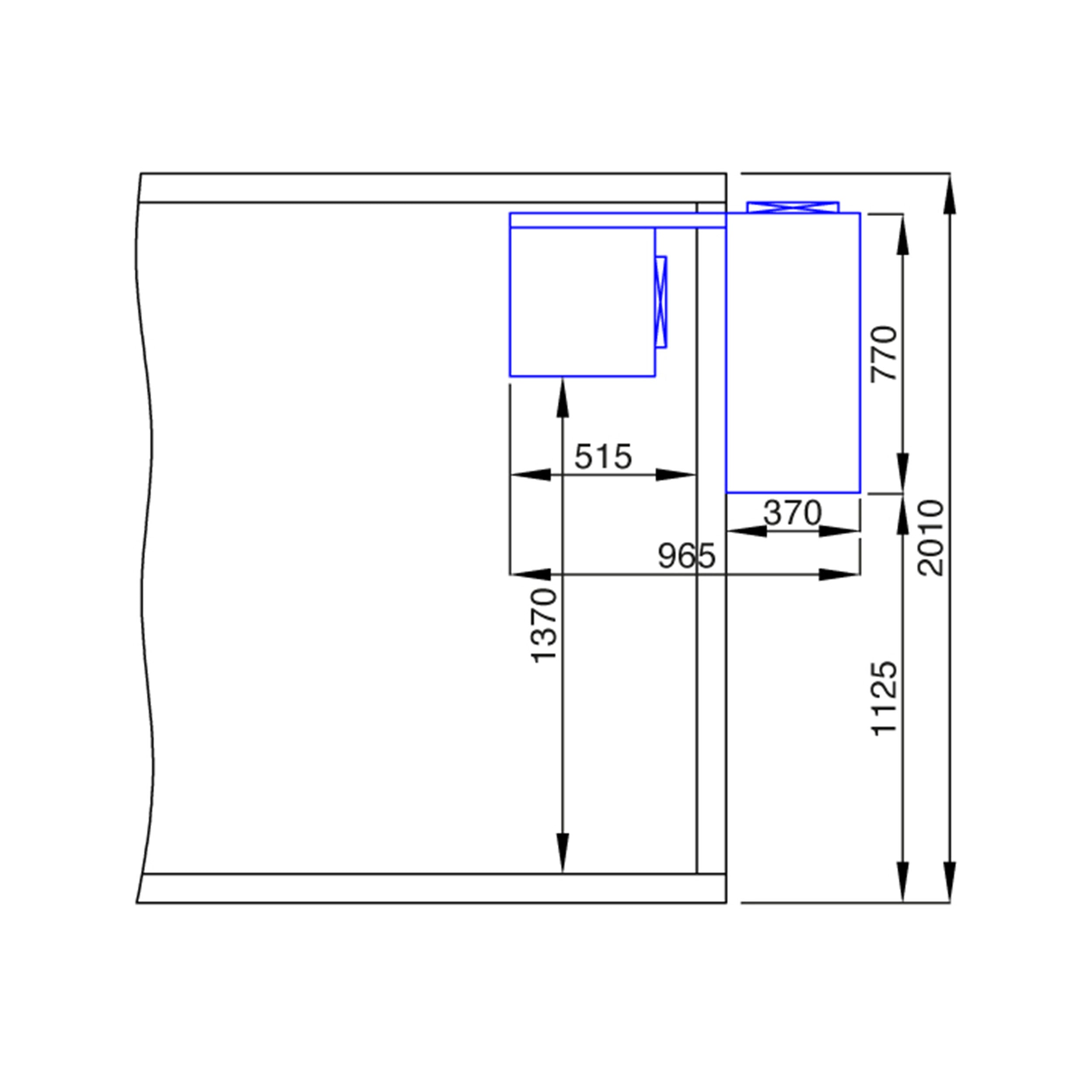 Fryserum - 1,8 x 2,1 m - højde: 2,01 m - 5,13 m³ - inkl. Fryseaggregat