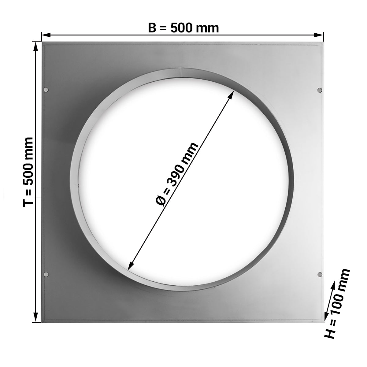 Murflange 390 mm