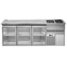 Backbar køleskab PREMIUM PLUS - 2500x700 mm - 3 glasdøre