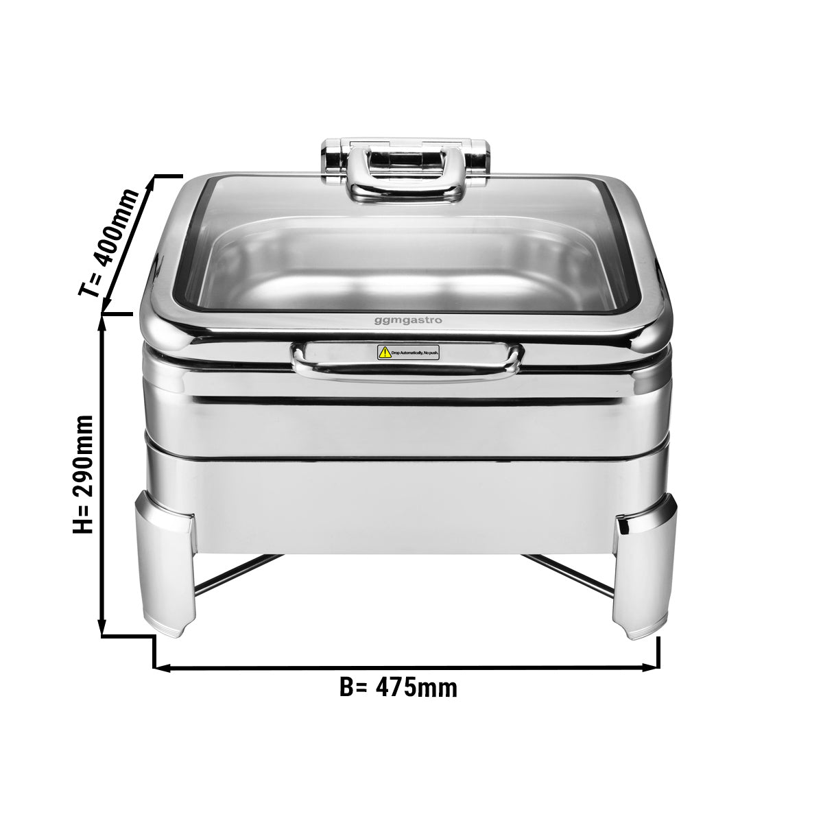 Chafing Dish i rustfrit stål - 5,5 liter - GN 2/3