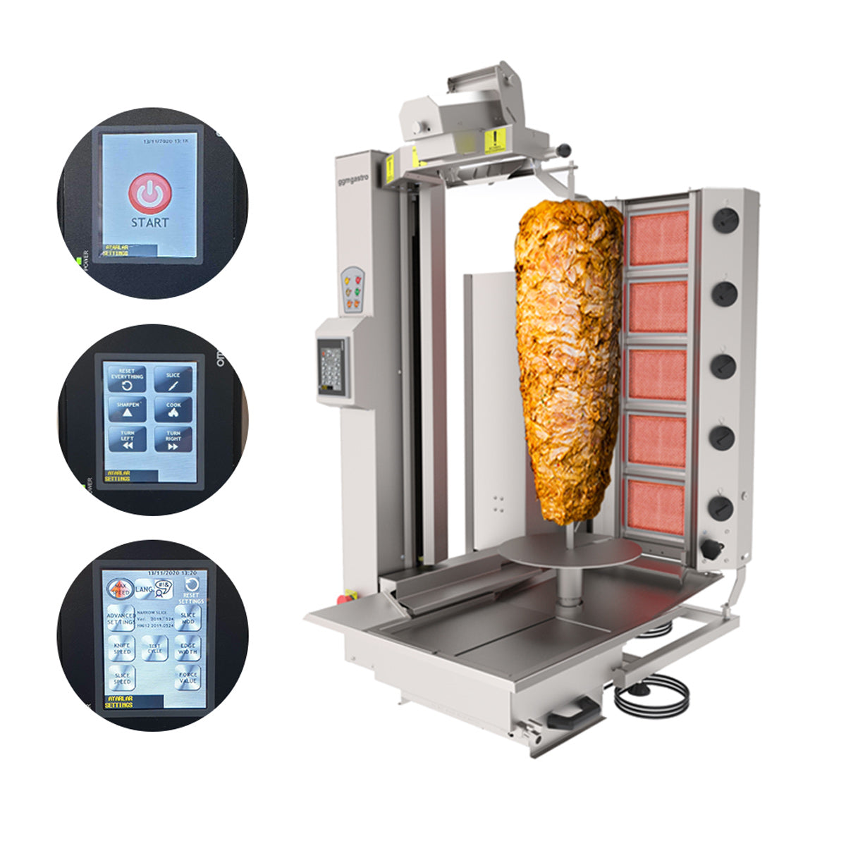 Gas Robot kebabgrill - op til maks. 120 kg