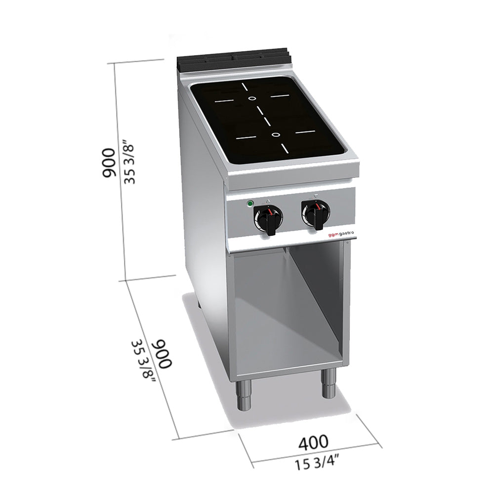 2x infrarøde kogefelter (8 kW)