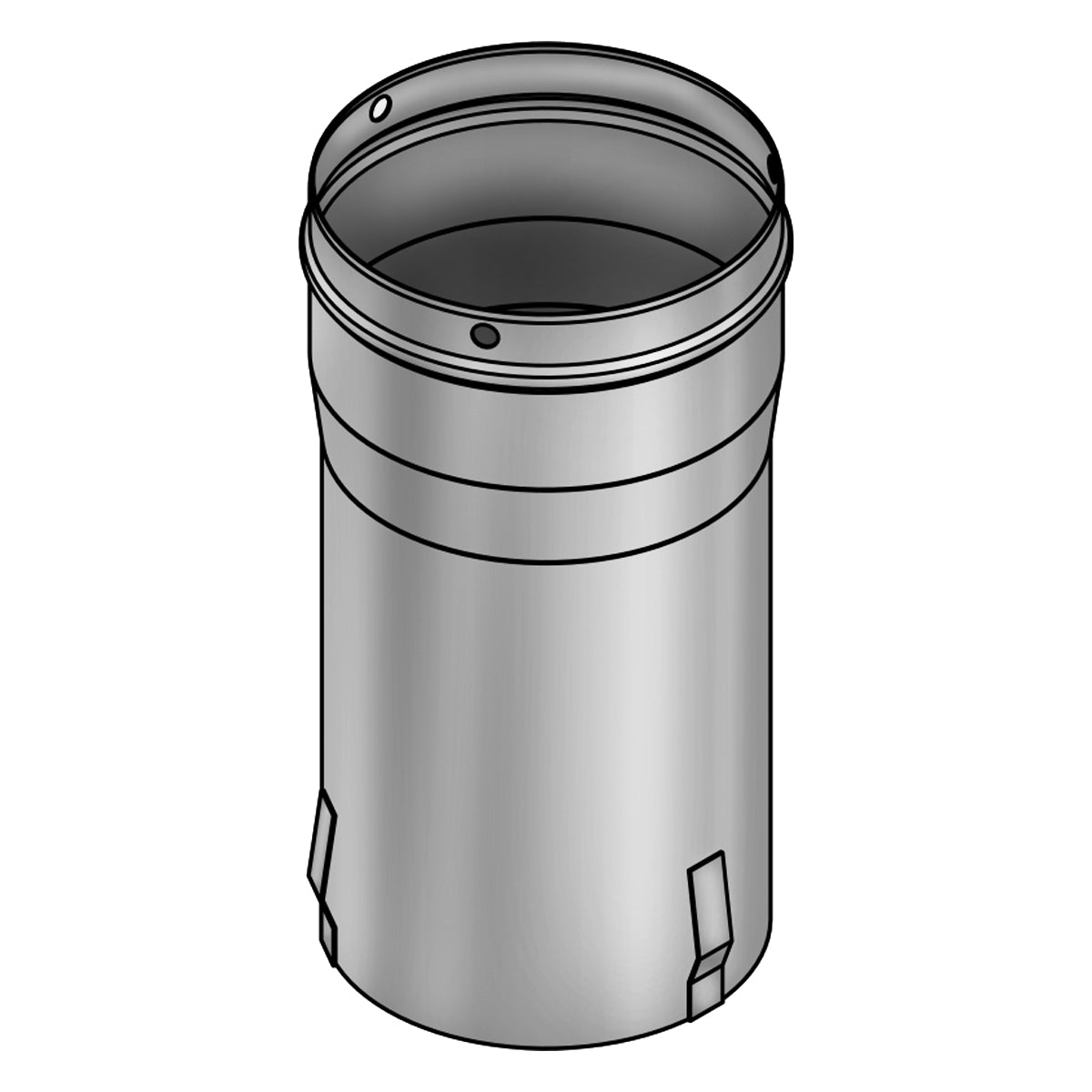 Indsætningsstik / adapter til skorstens top - Ø 250 mm