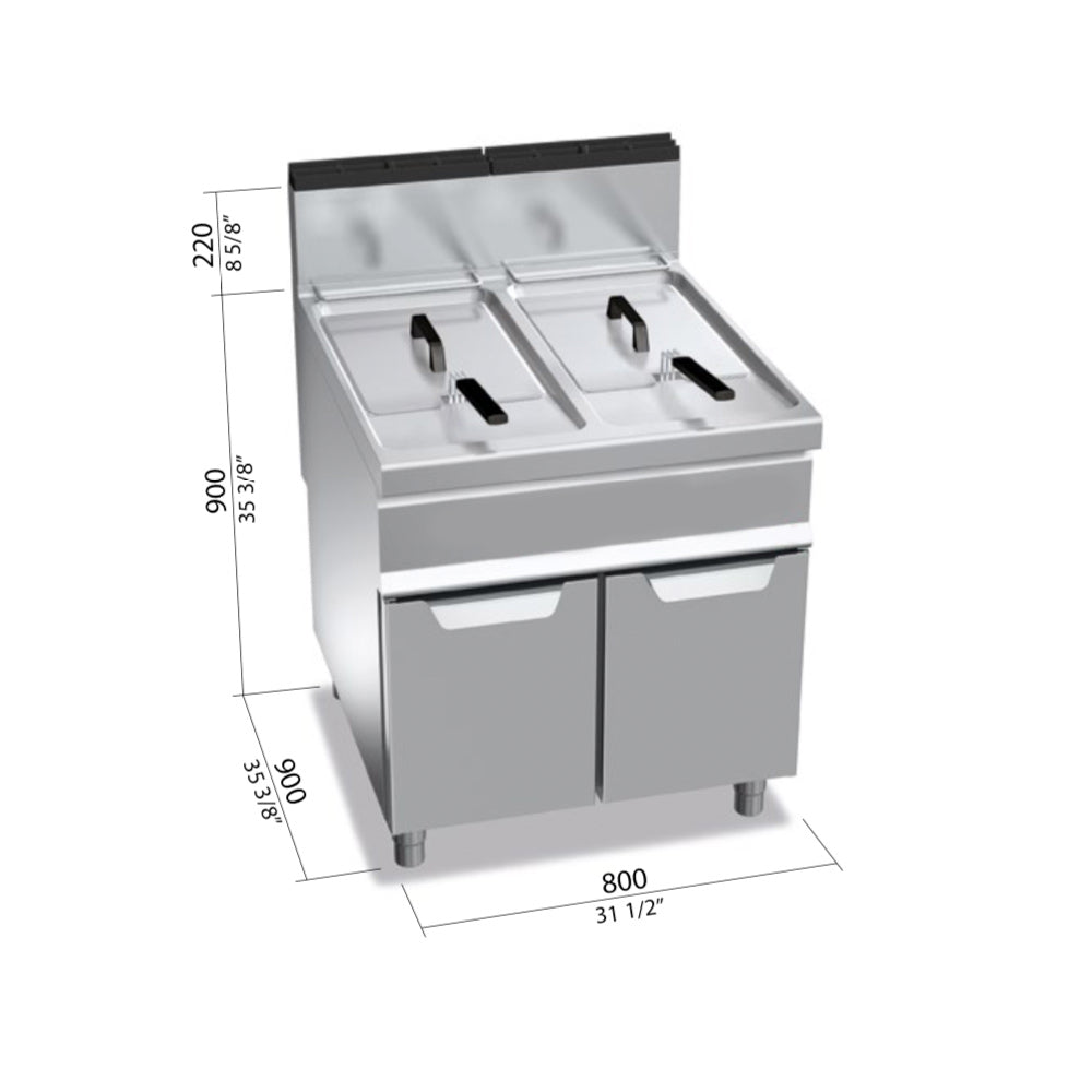 Gas friture - 20 + 20 liter (35 kW)