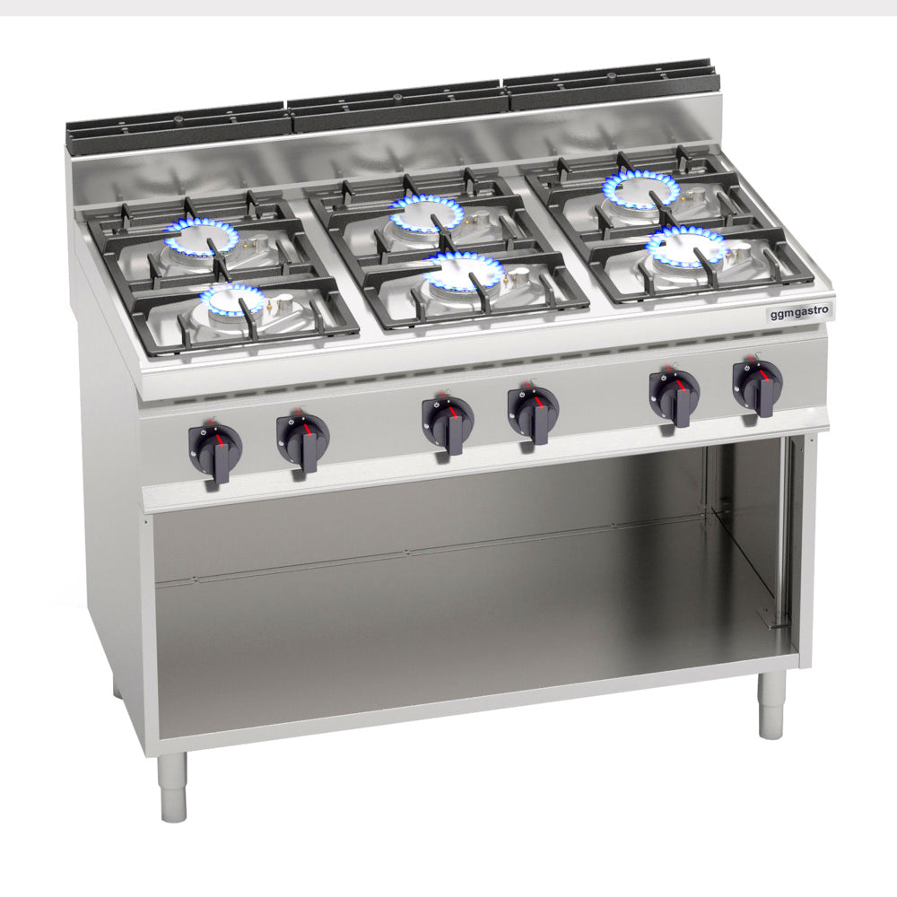 Gaskogebord 6 Brænder (31,5 kW)