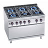 Gaskogebord 6 Brænder (53,5 kW) inkl. Gasovn (12 kW)