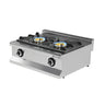 Gaskomfur - 800x700x425 mm - 17,3 kW - 2 blus