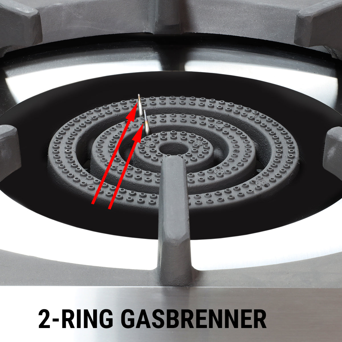 Gaskogebord - 2 brænder (2,7kW)