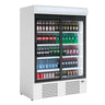 Flaskekøleskab - 1310 Liter - med 2 glasskydedøre & reklamedisplay