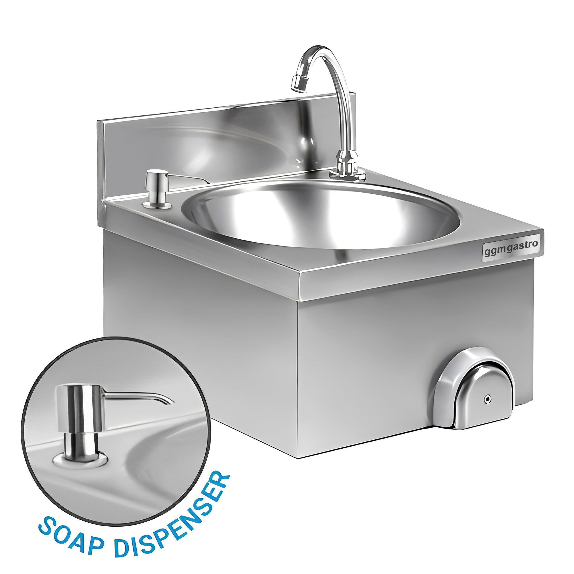 Håndvask - med Blandebatteri (Koldt og Varmt vandtilslutning) og Sæbedispenser