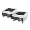 (2 stk.) Induktionskomfur - 400x510x240 mm - 5,0 kW - 1 kogezoner - fritstående