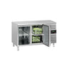 Kølebord ECO - 1360x700 mm - 282 liter - ventileret køl - med 2 glasdøre