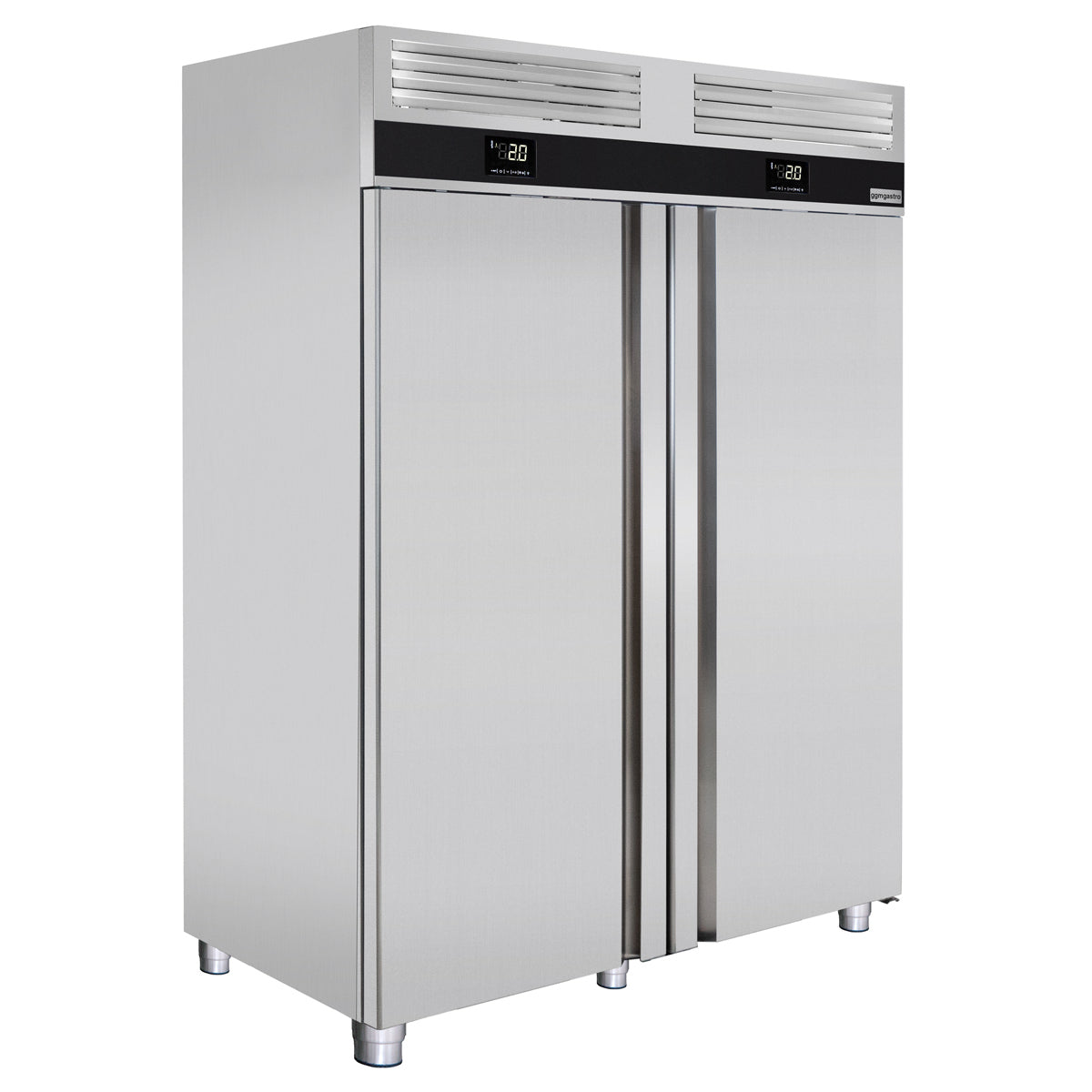 Køleskab & fryser kombination - 1,4 x 0,81 m - 1400 Liter - med 2 glasdøre