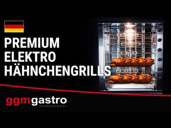 El-kyllingegrill kompakt med 4 spyd til 24 kyllinger