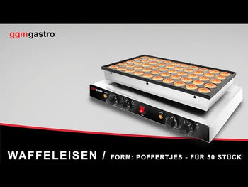 Vaffeljern - Enkelt - Manuel - 1,7 kW - Form: Poffertjes - til 50 stykker