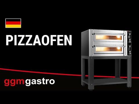 Elektrisk pizzaovn – 9 + 9× 30 cm – manuel – inkl. understel