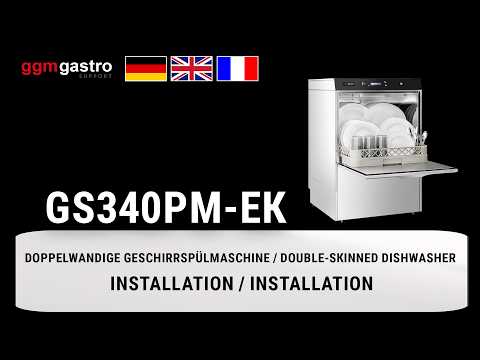 Underbordsopvaskemaskine - Manuel - 4,9 kW - med Sæbe-, Skylle- & Afløbspumpe