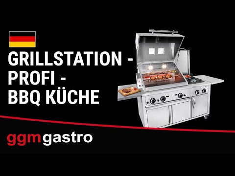 Grillstation - professionelt grillkøkken - sort