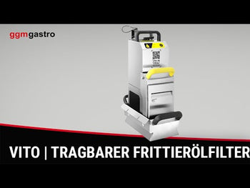 Bærbart fritureoliefilter til frituregryder på op til 20 liter