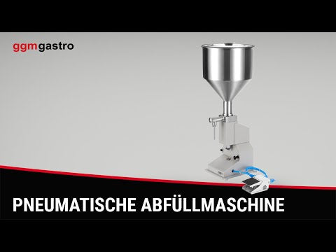 Pneumatisk påfyldningsmaskine - med fodpedal - til væsker og pastaer