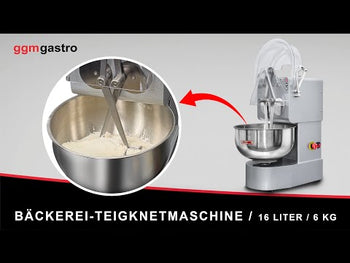Bageridejsmaskine - 16 Liter / 6 kg - 5 hastigheder - med nedsænkningsarme