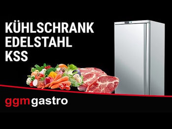 Køleskab af rustfrit stål - 600 liter - med 1 dør